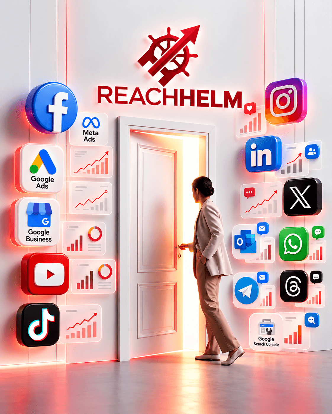 REACHHELM ile sosyal medya, reklamlar, mesajlar ve Google araçları tek kapıda
